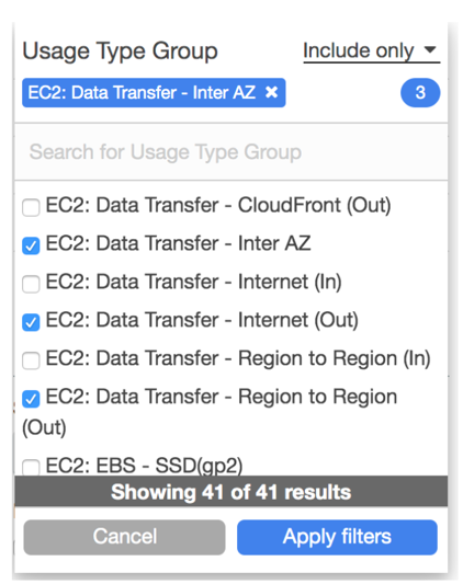 Data Transfer Tags AWS