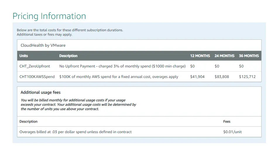 Pricing Information