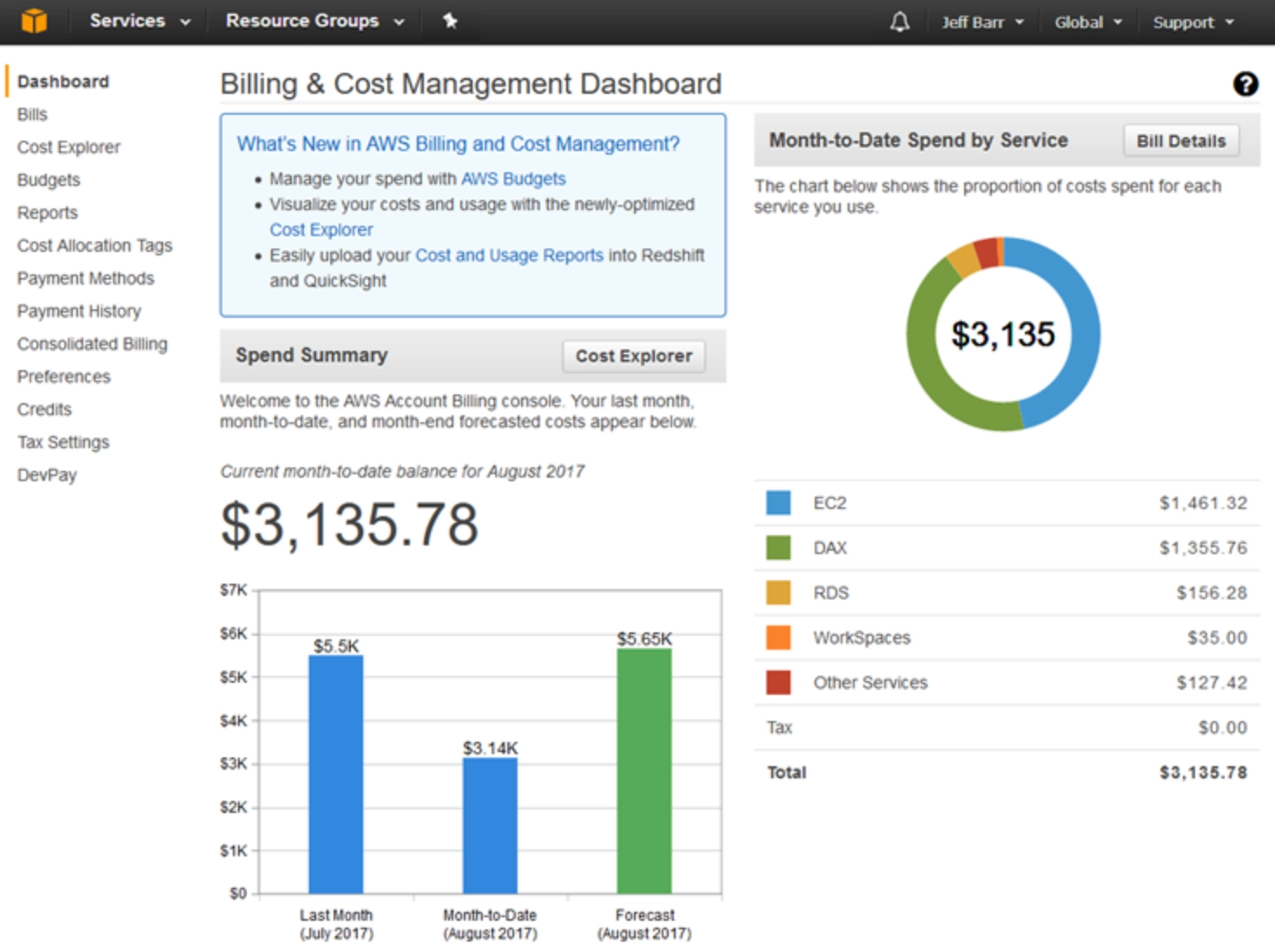 AWS Cost Explorer's “single pane of glass”