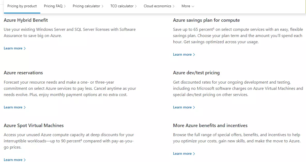 how azure pricing works