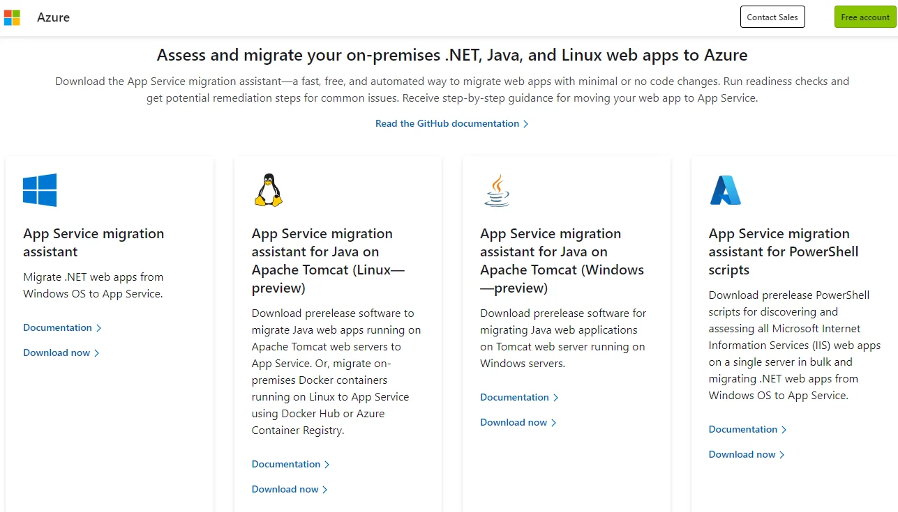 Azure App Service Migration Assistant
