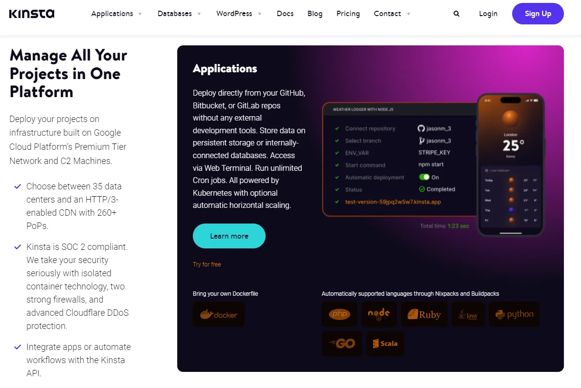 Kinsta Cloud Hosting