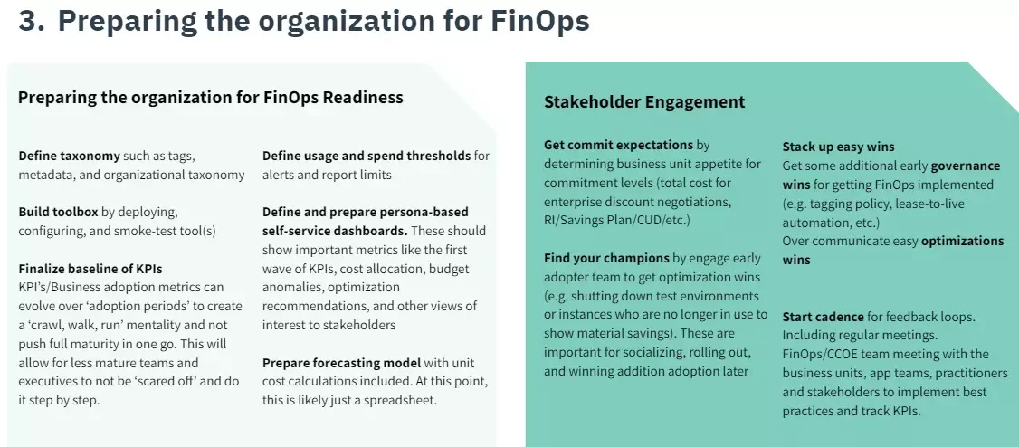 FinOps preparation phase