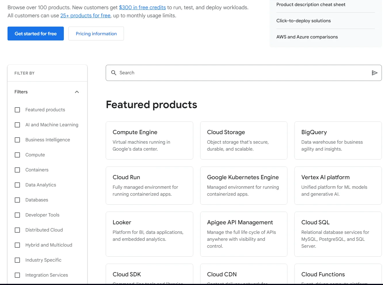 GCP Products and Services