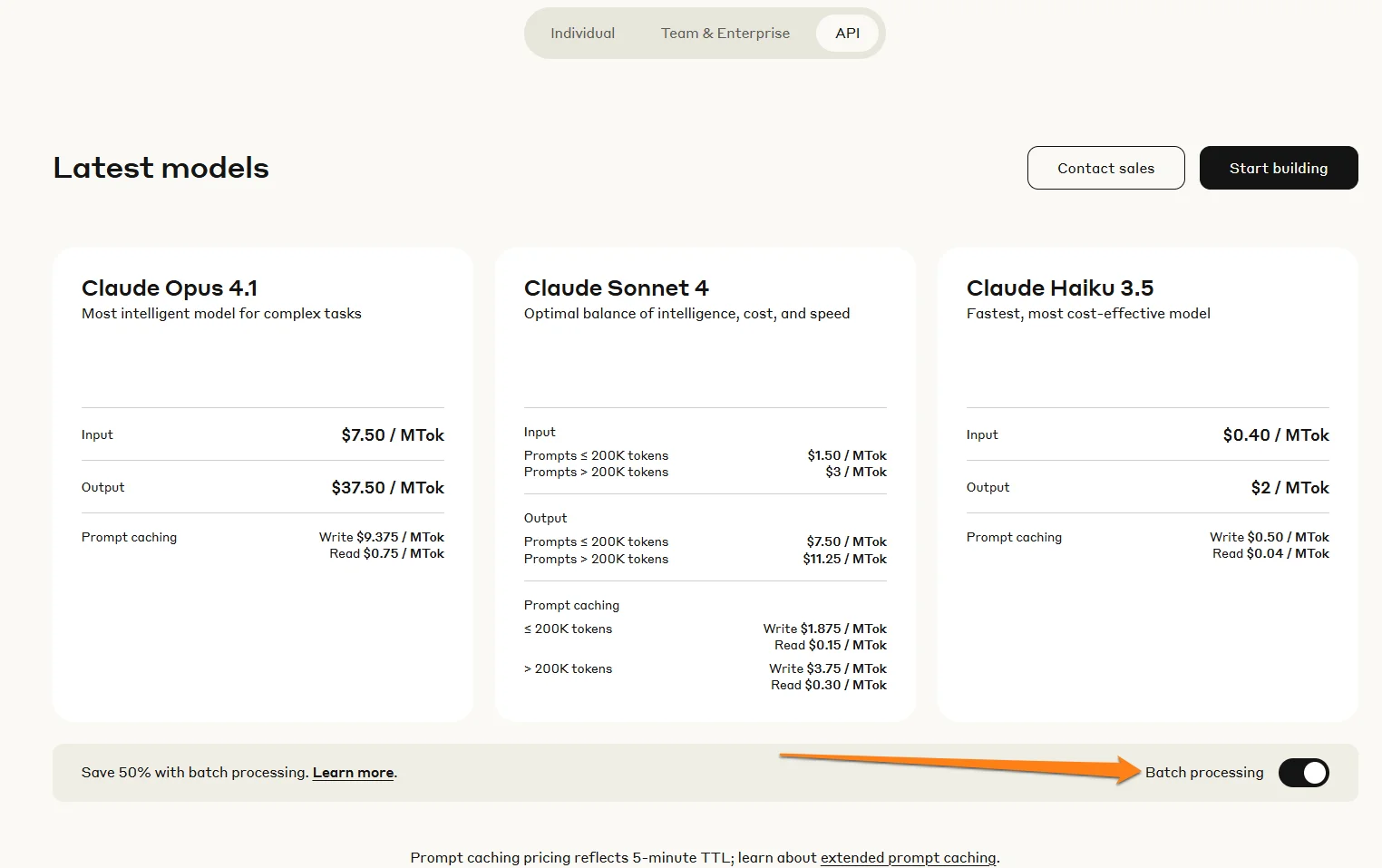 Claude API Pricing batch processing