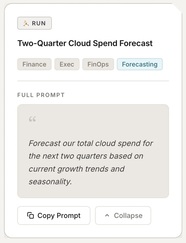 Cloud Spend Forecast