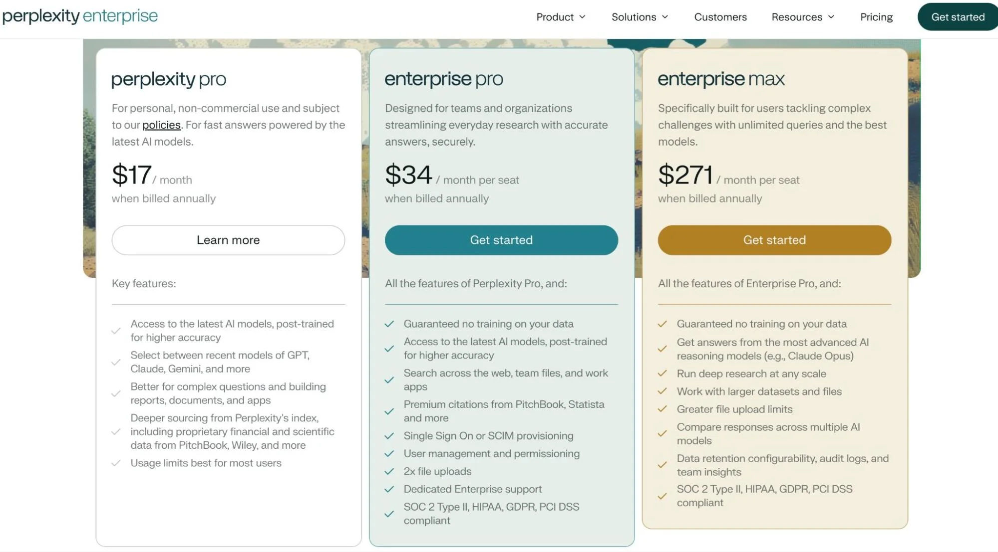 Perplexity enterprise pricing