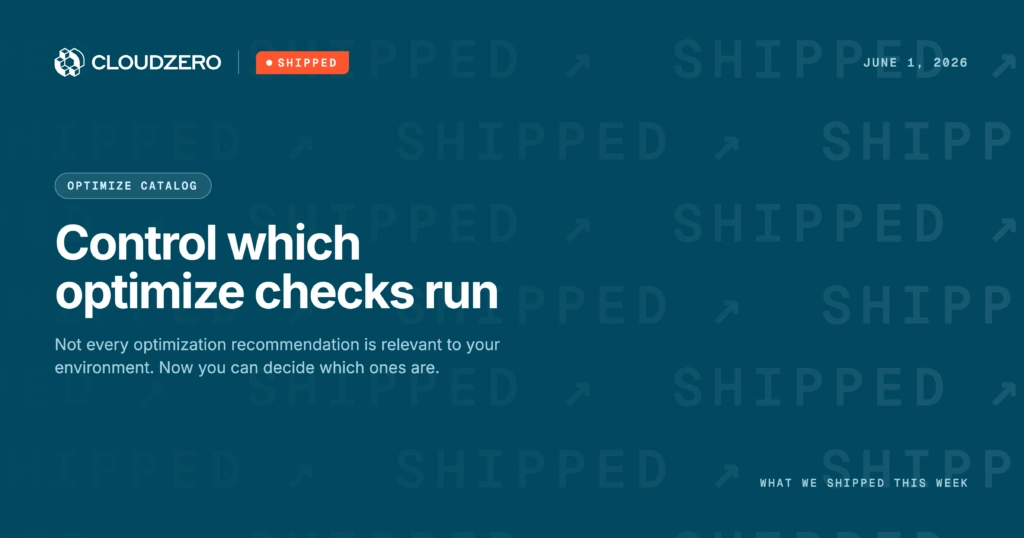 Shipped: Control which optimize checks run