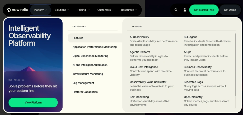 new relic platform