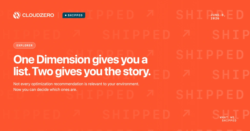 Shipped: One Dimension gives you a list. Two gives you the story.