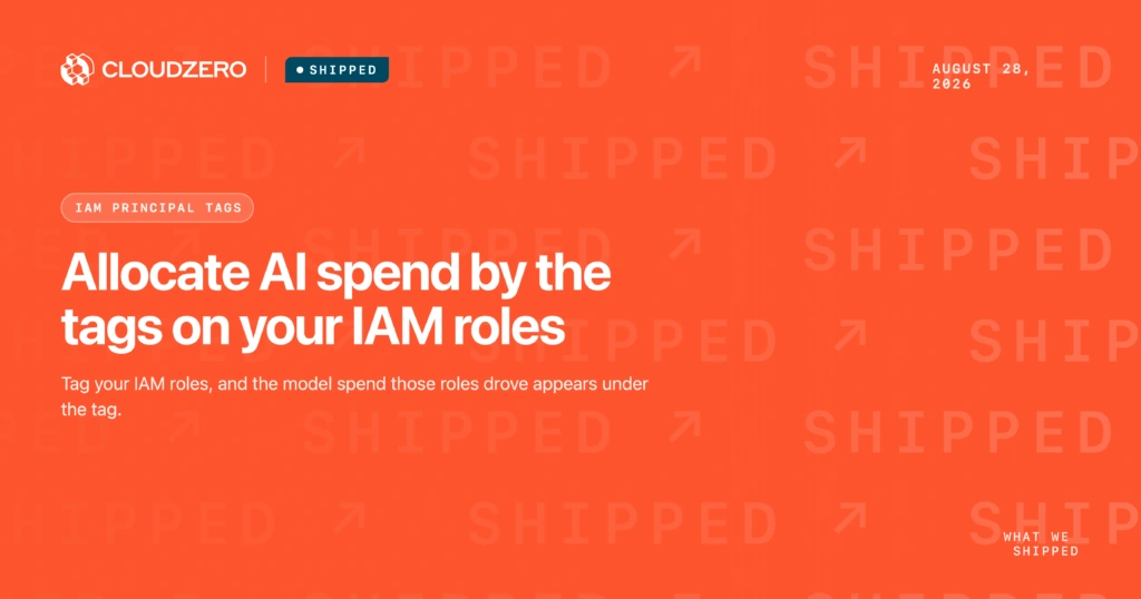Shipped: Allocate AI spend by the tags on your IAM roles