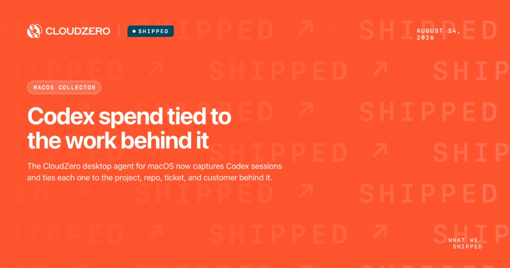 Shipped: Codex spend tied to the work behind it