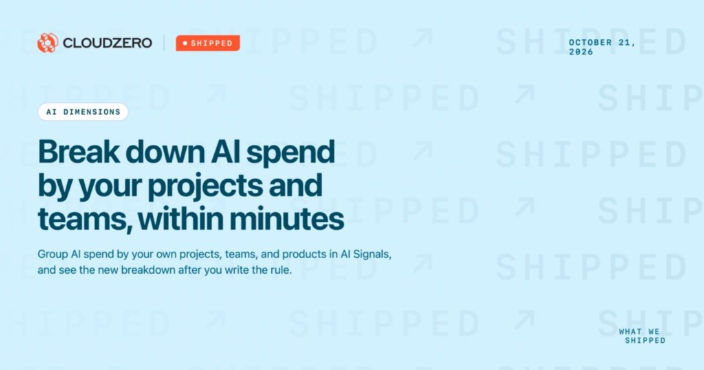 Shipped: Break down AI spend by your projects and teams, within minutes