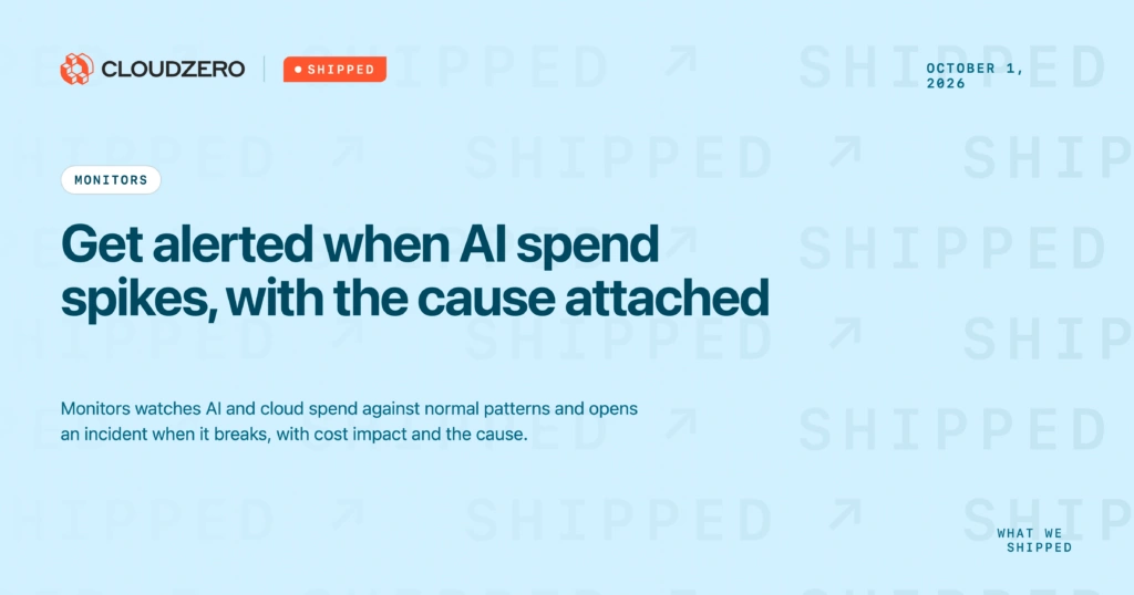Shipped: Get alerted when AI spend spikes, with the cause attached